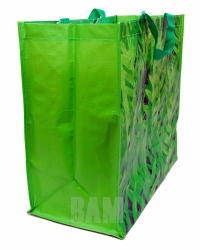 bedruckte  recyclte kunststoff tasche mit henkel